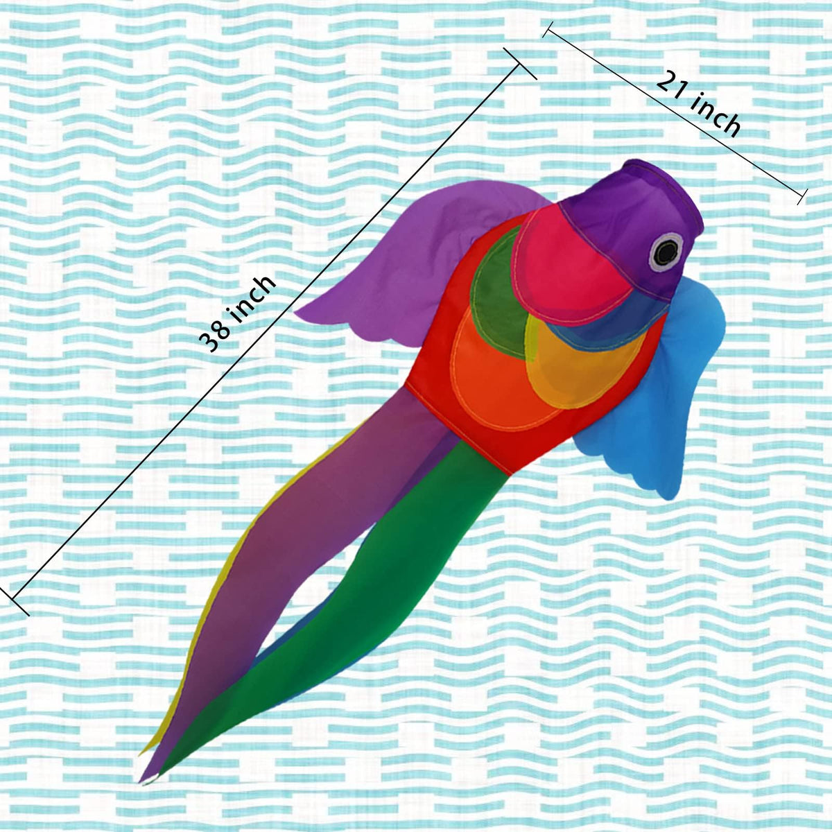 THQZLH fish windsock mouth diameter 6-inch for striking entrance decor