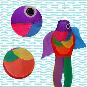 THQZLH fish windsock thermal dye-sublimation print enhances color durability