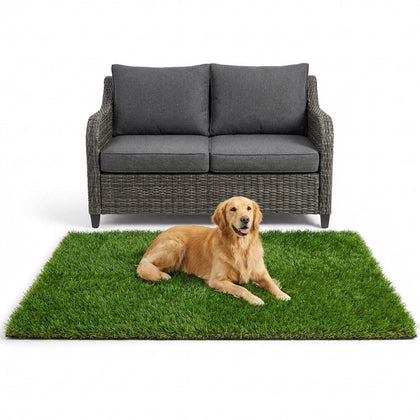 Three Oranges artificial grass rug 3x5ft shows lush realism perfect for patios