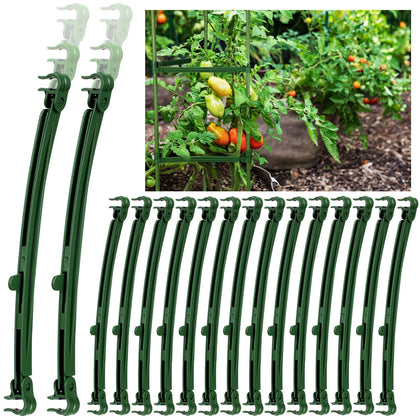 Threehoney adjustable stake arms demonstrate 10–14 inch versatility for tomato cage support.