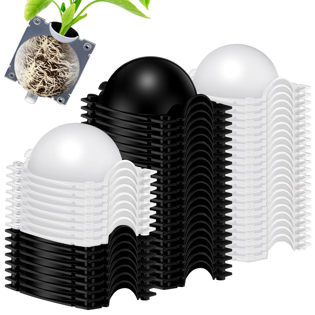 Threehoney air-layering pod with half-black half-transparent design for visible rooting progress