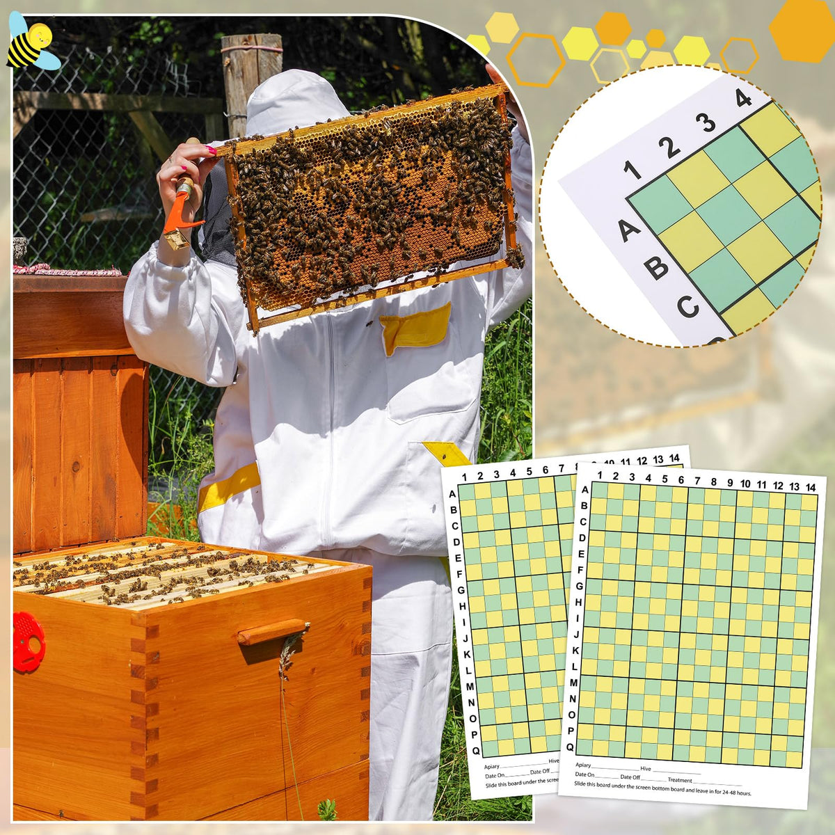 Threehoney board can be trimmed to fit hive dimensions