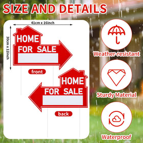 Threehoney home sale sign with stake, 12x16, clearly marks property; ideal for curb appeal.