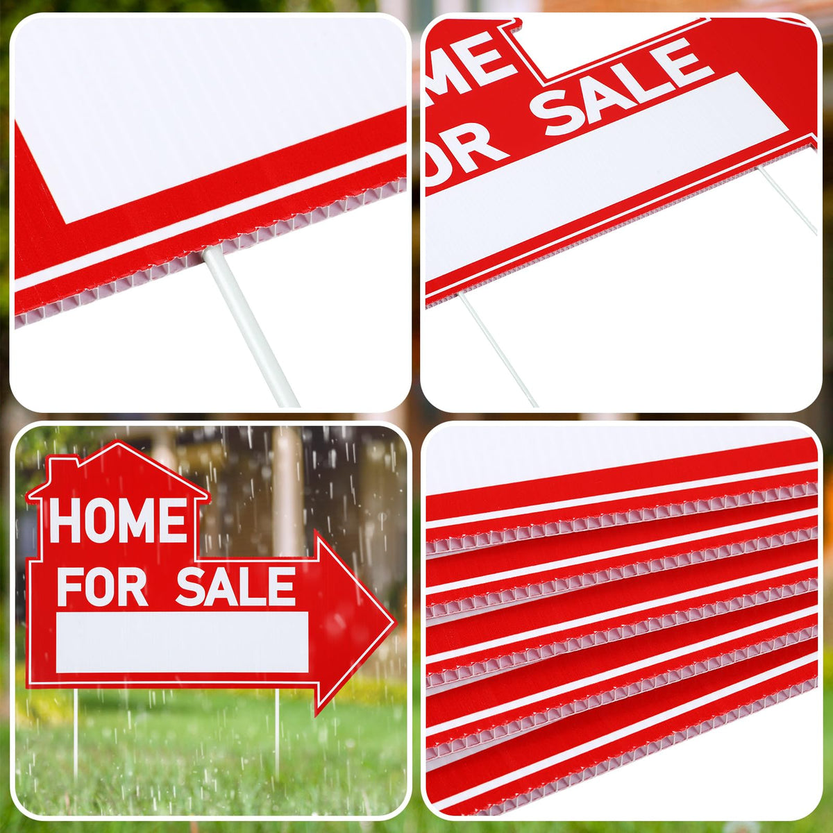 Threehoney double-sided arrow sign reaches buyers from both directions, boosting visibility.
