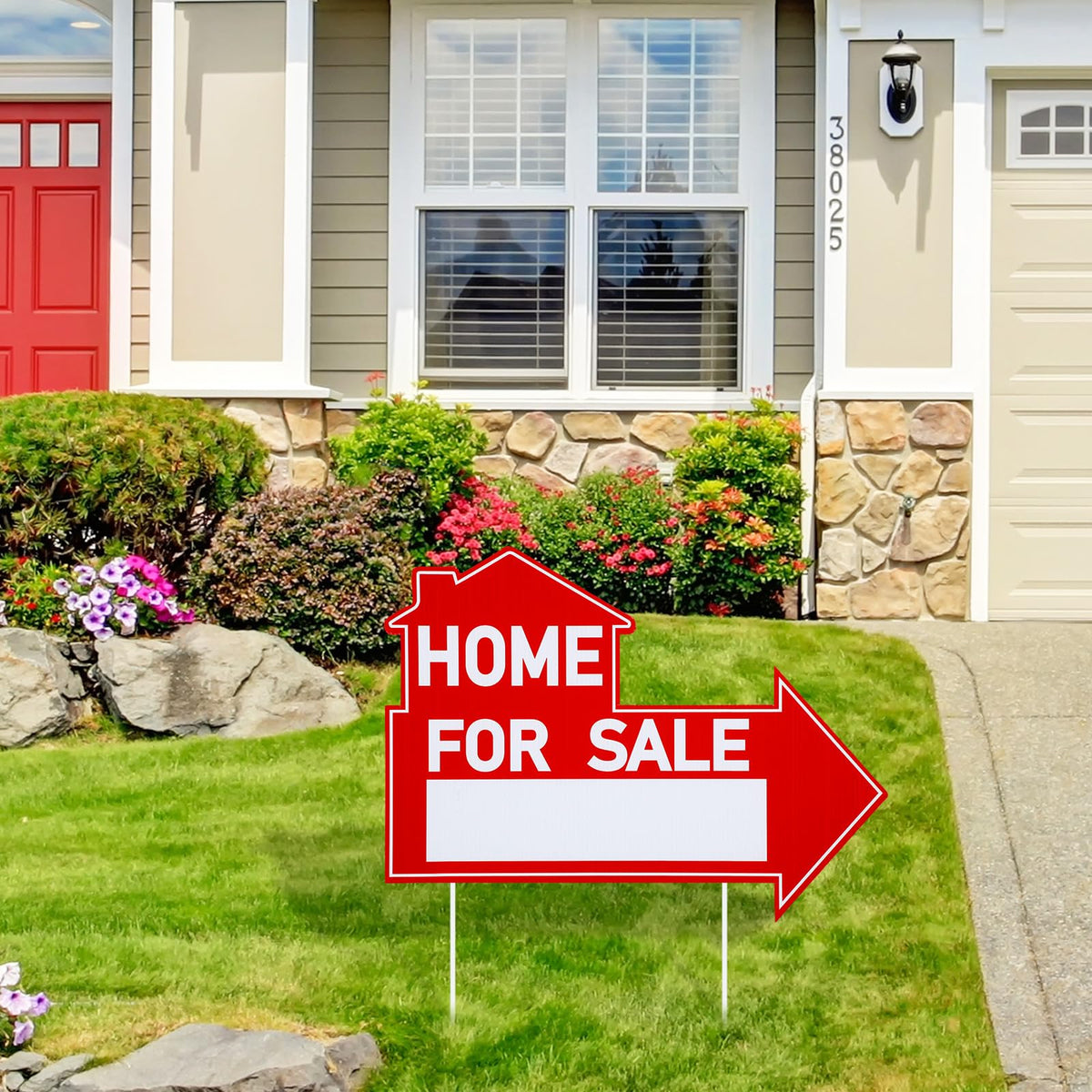 Threehoney double-sided arrow sign reaches buyers from both directions, boosting visibility.
