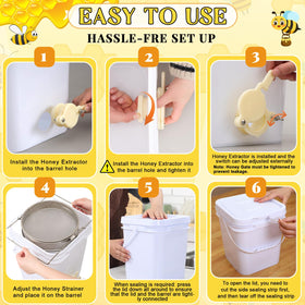 Threehoney honey extractor kit keeps extraction organized and efficient.