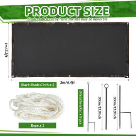 Threehoney metal stakes securing shade cloth for stability