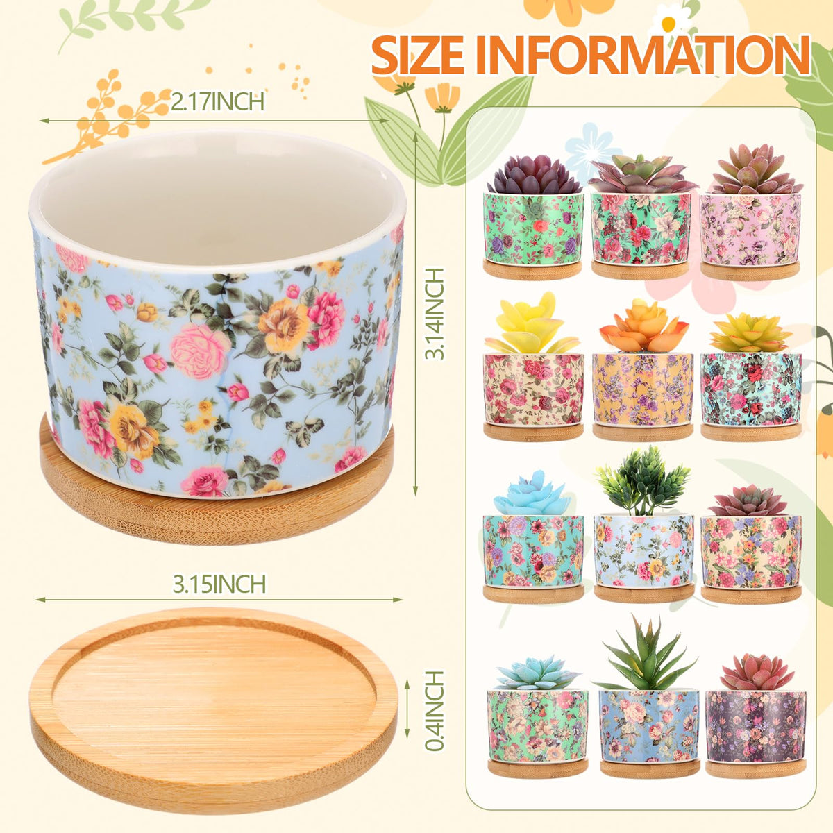 Threehoney mini pot with drainage hole ideal for small plants on windowsills.