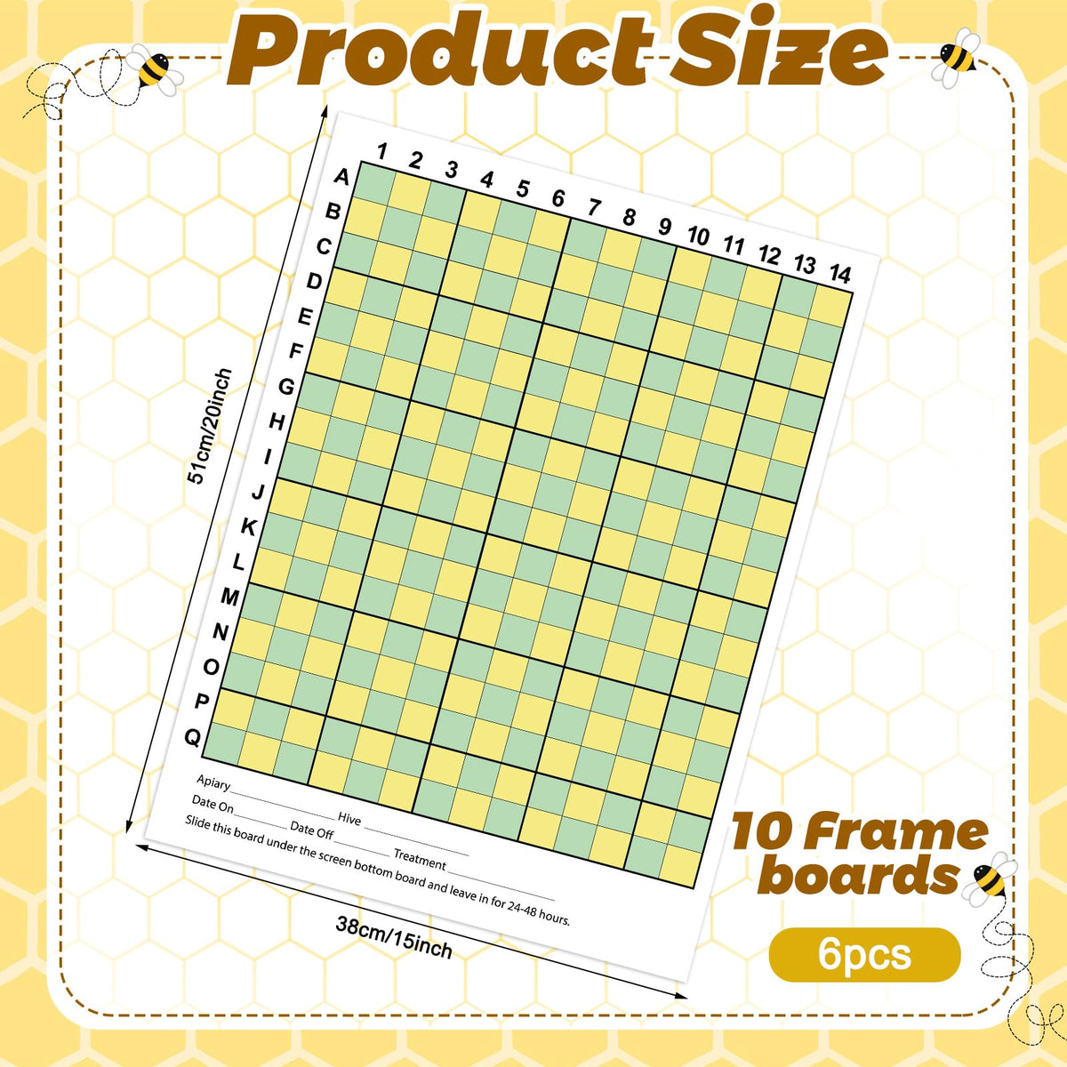 Threehoney counting board placed under a screened bottom board in a hive