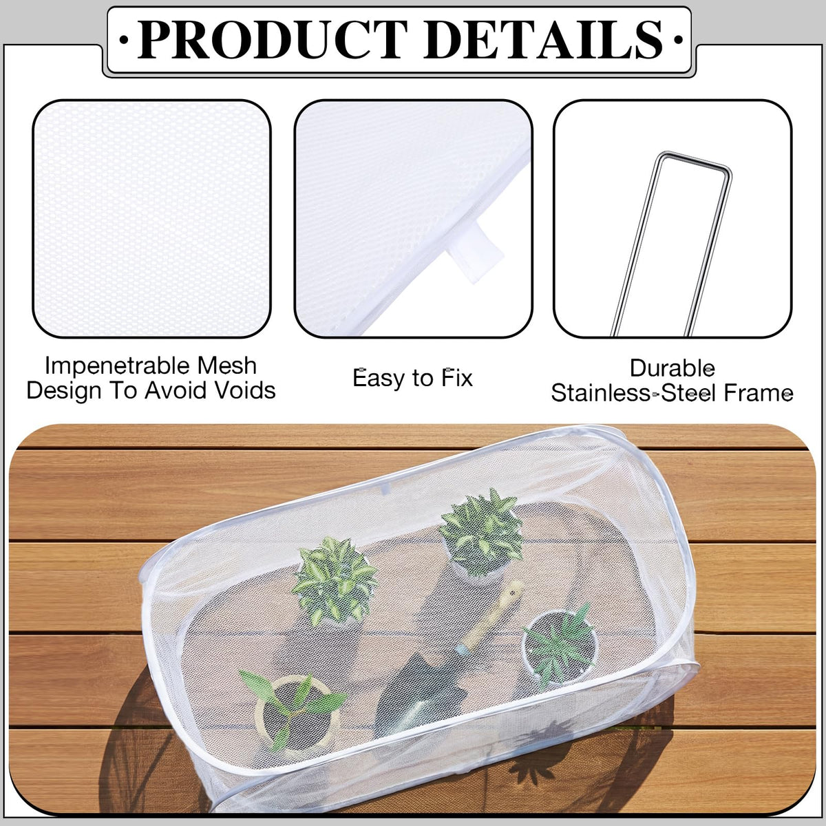 Threehoney seedling protection mesh keeps delicate sprouts safe outdoors