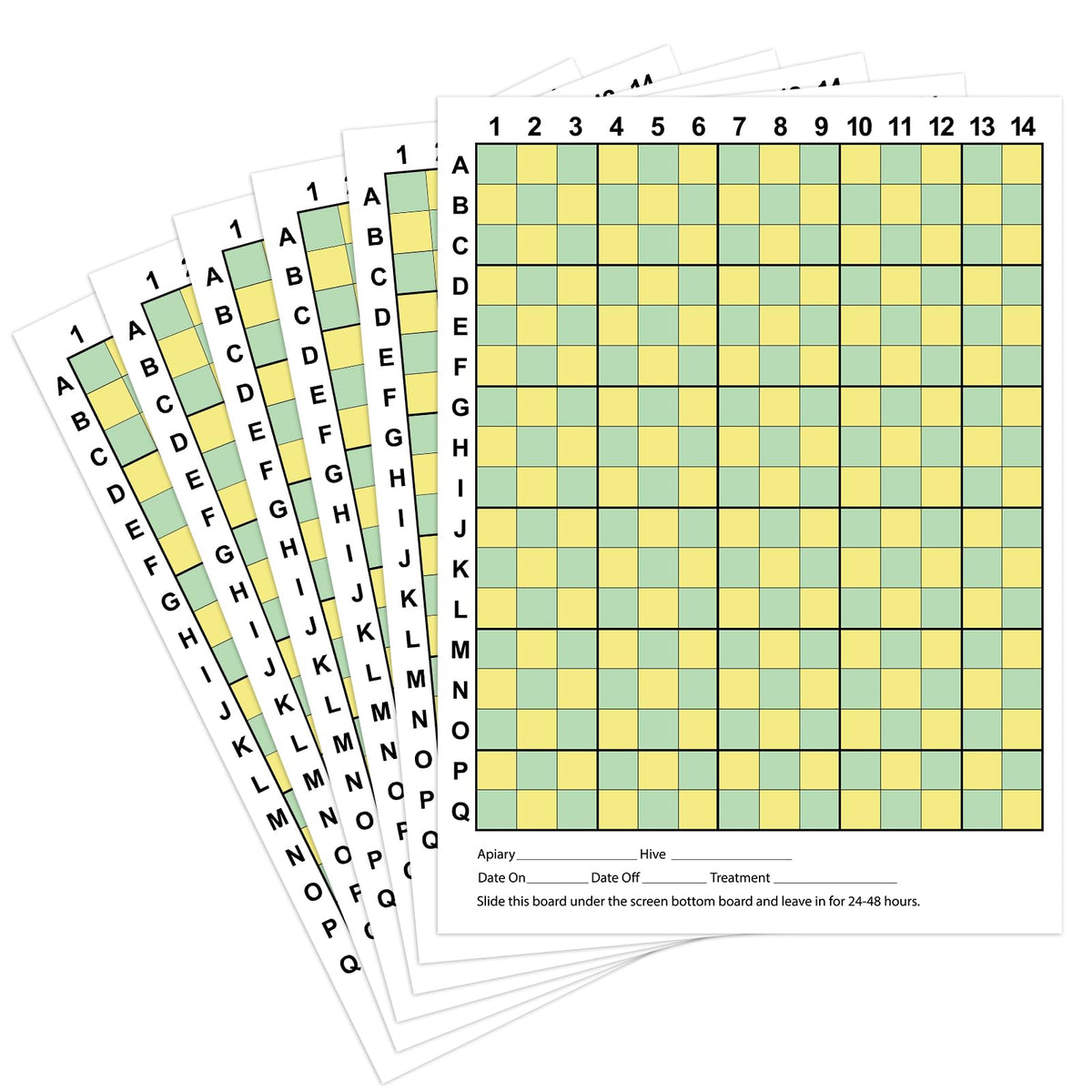 Threehoney varroa mite counting board with large 20x15 inch surface for quick counts