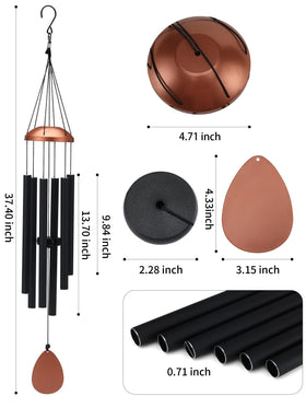 Threeight wind chimes in garden setting demonstrates decorative appeal and tranquil atmosphere
