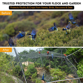 Threekia pond netting protects koi ponds from leaves and wildlife.