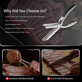 Threemonkys Rib Membrane Removal Tool ergonomic handle provides secure control during prep
