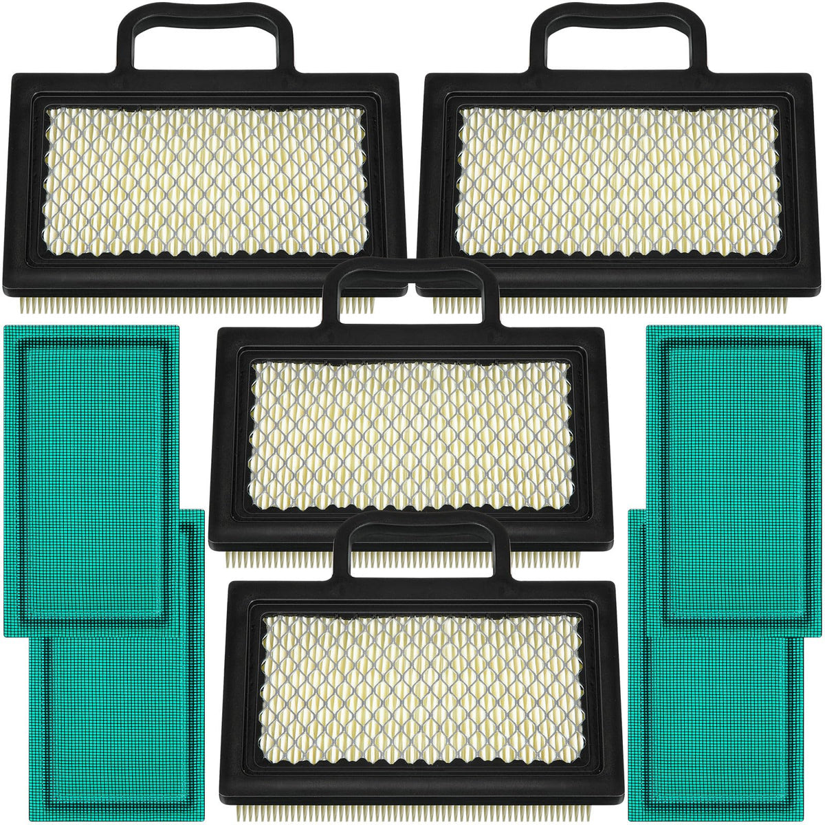 Threlaco 4-pack air filters for Briggs and Stratton engines with long-term protection
