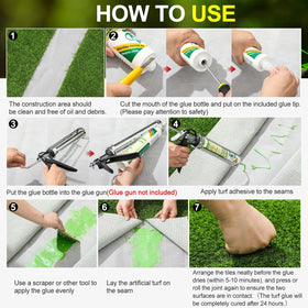 Threlaco turf glue drying in 24 hours highlighting fast cure