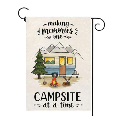 Thriano camping flag with double-sided print for visible yard decoration from all angles