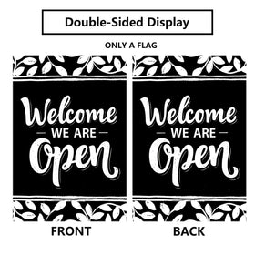 Thriano double-sided garden flag enhances curb appeal with bold welcome message.