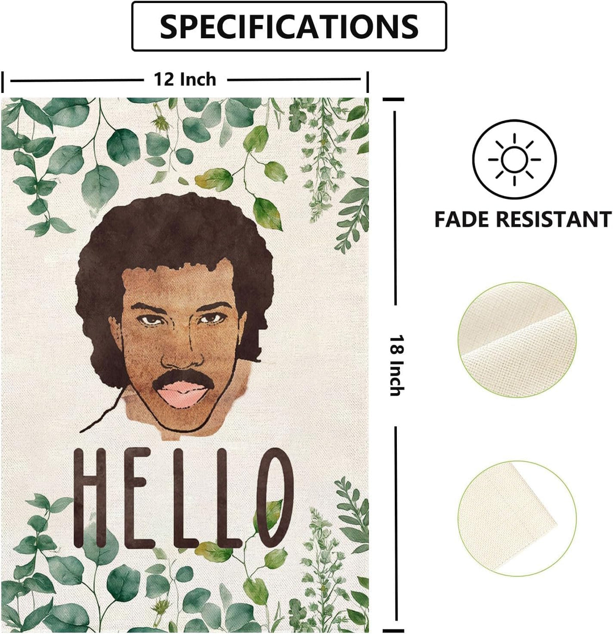 Thriano Hello Funny Garden Flag double-sided print ensures cheerful messages greet guests.
