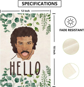 Thriano Hello Funny Garden Flag double-sided print ensures cheerful messages greet guests.