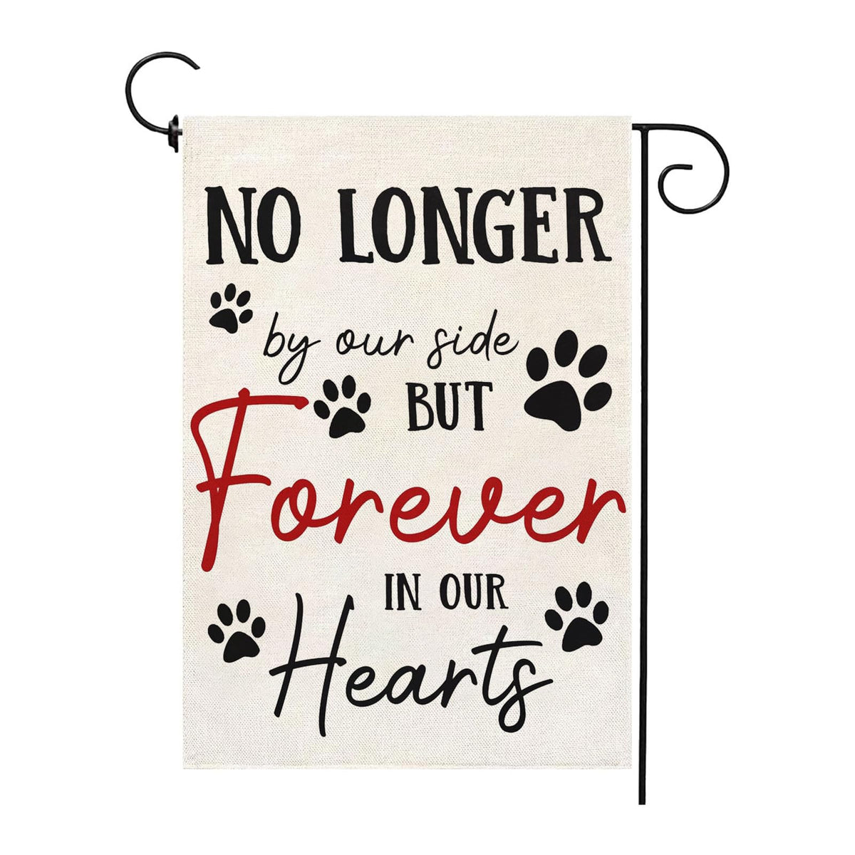 Thriano pet memorial flag No Longer By My Side for outdoor garden display