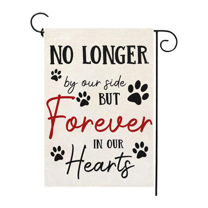 Thriano pet memorial flag No Longer By My Side for outdoor garden display
