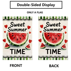 Thriano Watermelon flag back view, double-sided readability