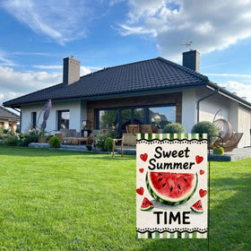 Thriano Watermelon flag in yard, seasonal charm for outdoors
