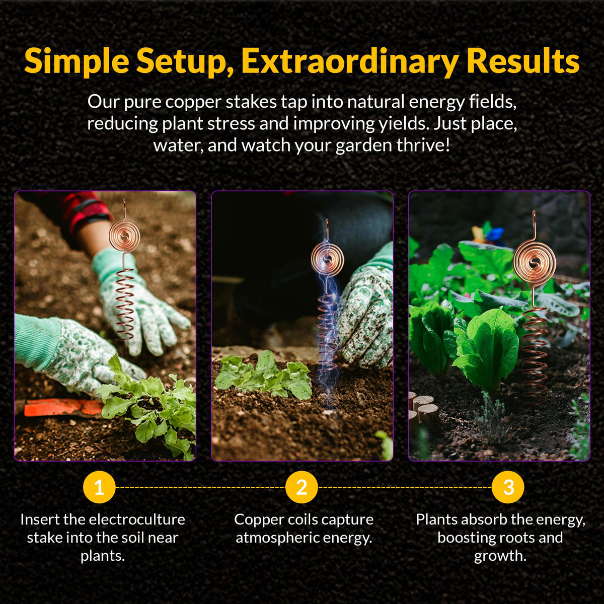 Thrive Garden 3-pack durable copper coils proven for lasting performance