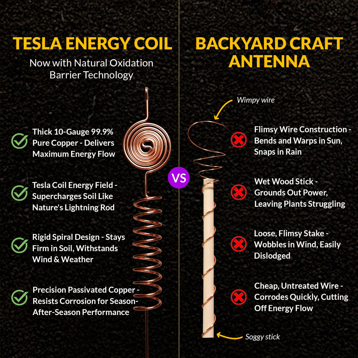 Thrive Garden copper antenna used with houseplants for stronger roots