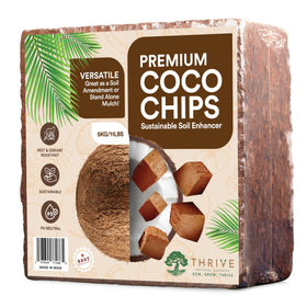 Thrive Natural Gardens Coco Coir Chips brick expands to 50L for versatile planting