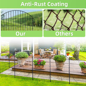 Thrivinest animal barrier fence helps keep dogs and wildlife away from plant beds.