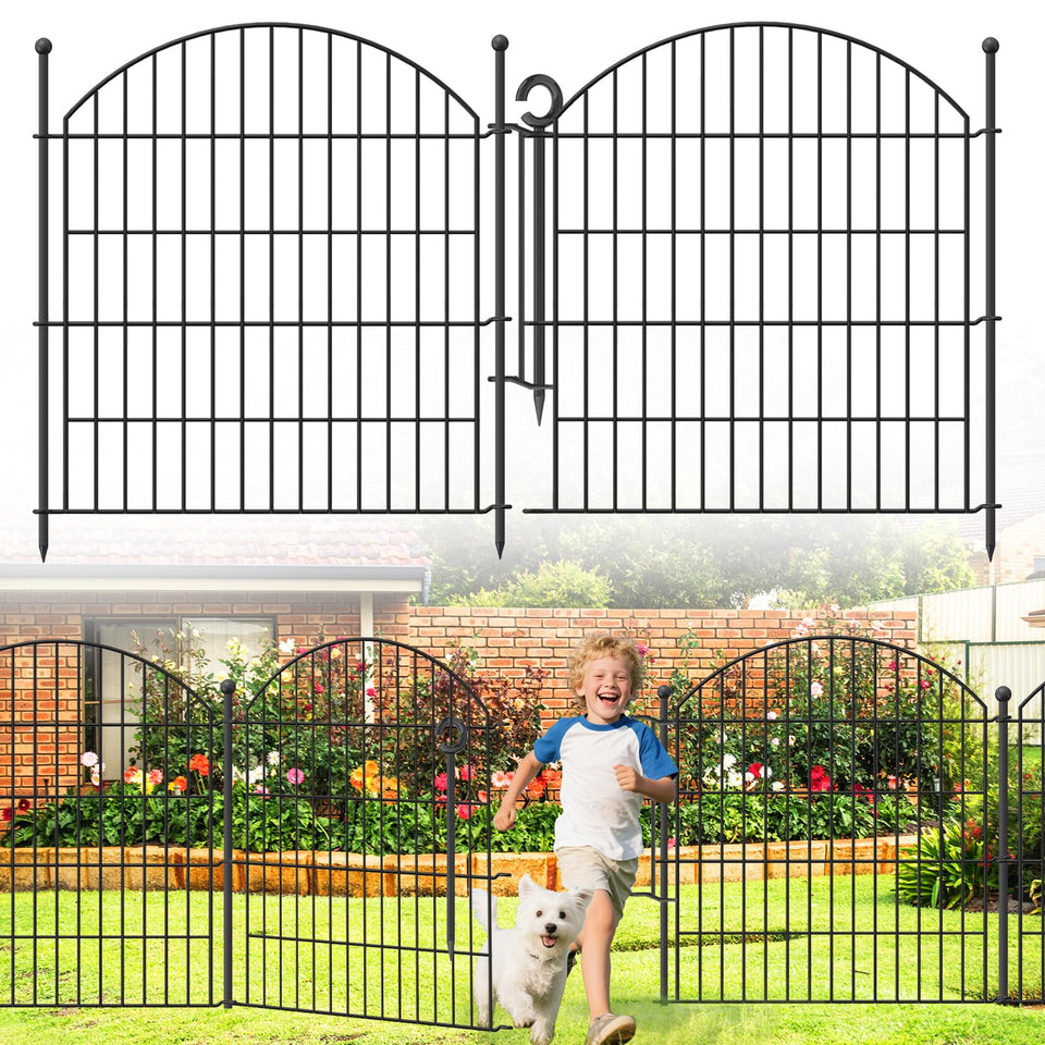 Thrivinest decorative garden fence arch design defines flower bed borders with graceful appeal.