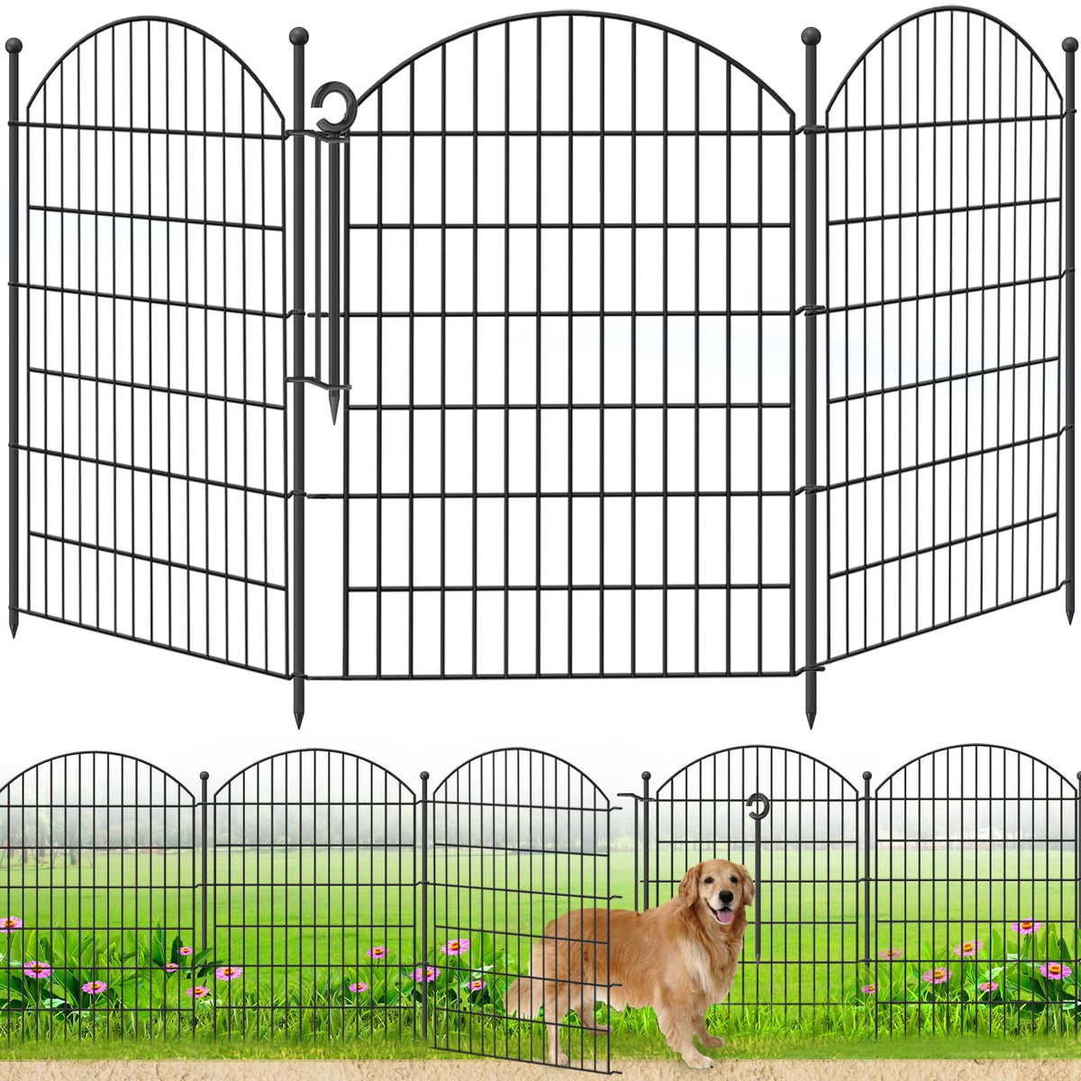 Thrivinest decorative garden fence arch for elegant border definition and plant protection.