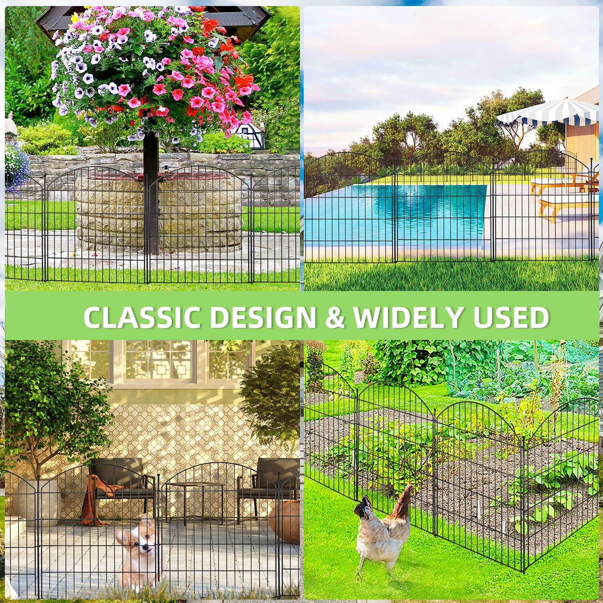 Thrivinest fence includes a lock to convert panels into a movable gate.