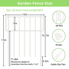 Thrivinest garden border fence edge adds a decorative touch to patios.