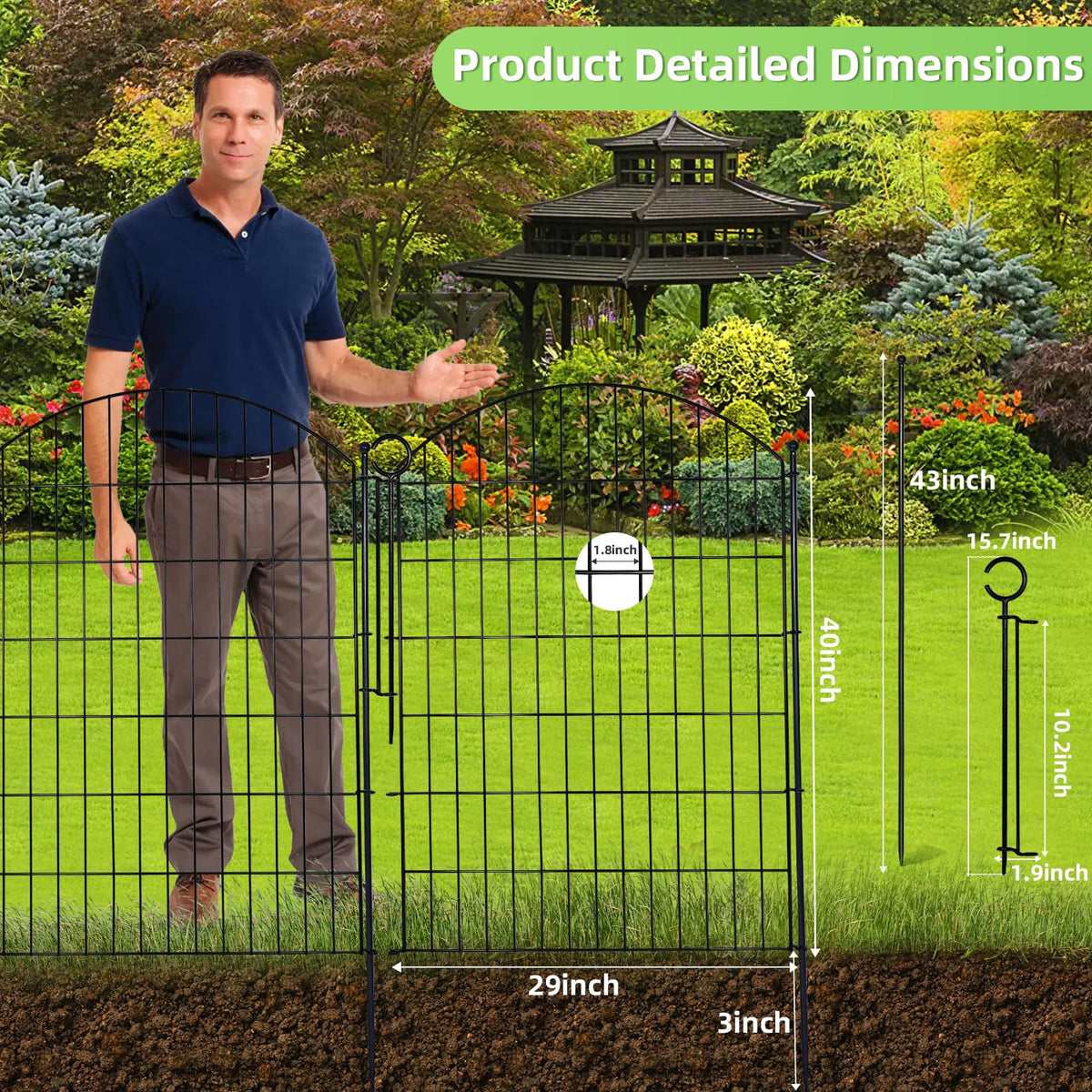 Thrivinest garden fence panel assembly shows easy no-dig setup and flexible layout.