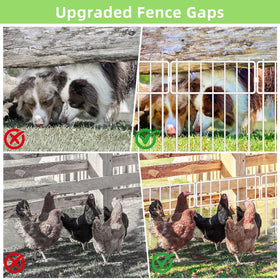 Thrivinest rustproof metal fence panels reinforce a sturdy garden border.