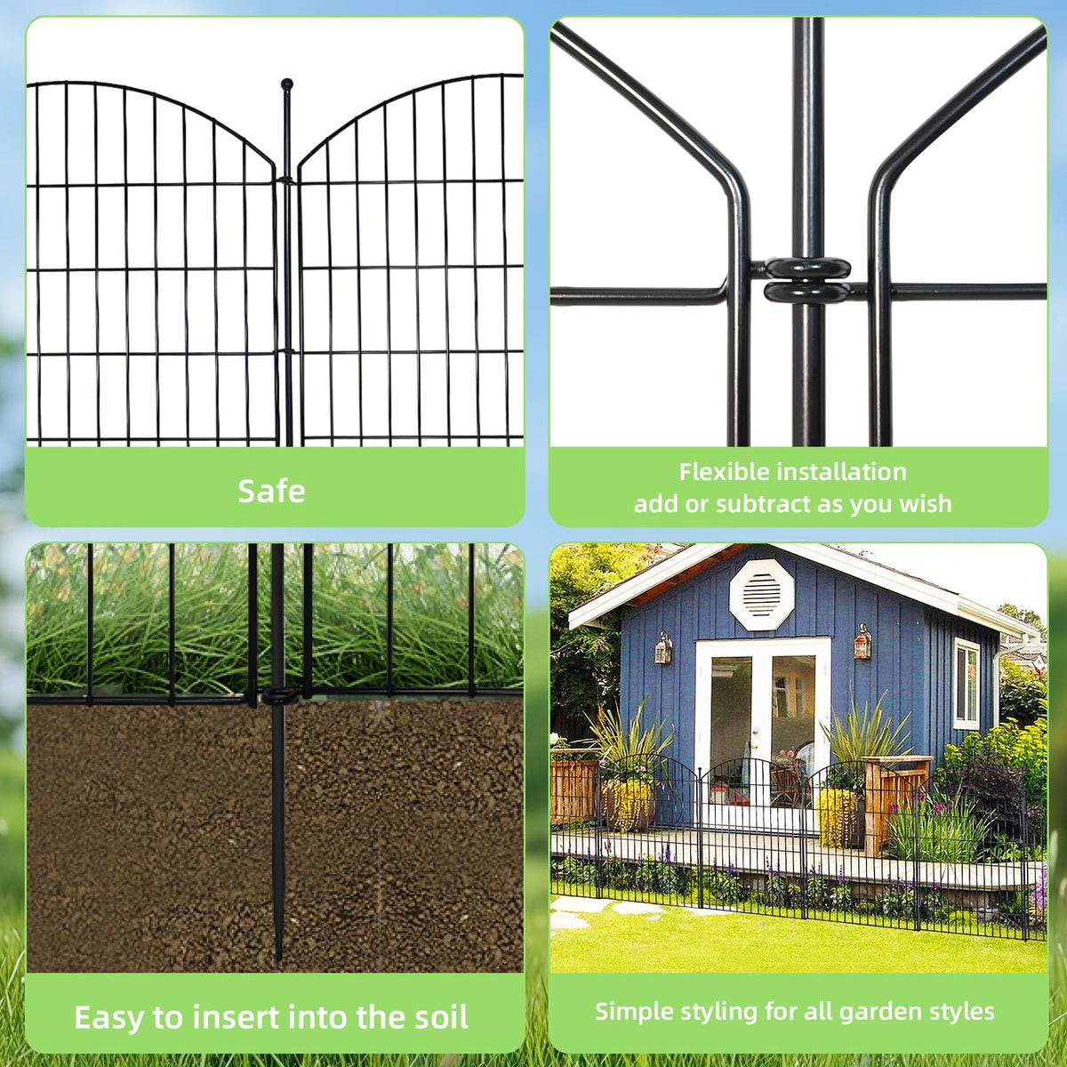 Thrivinest 47in stakes anchor fence panels firmly to ground