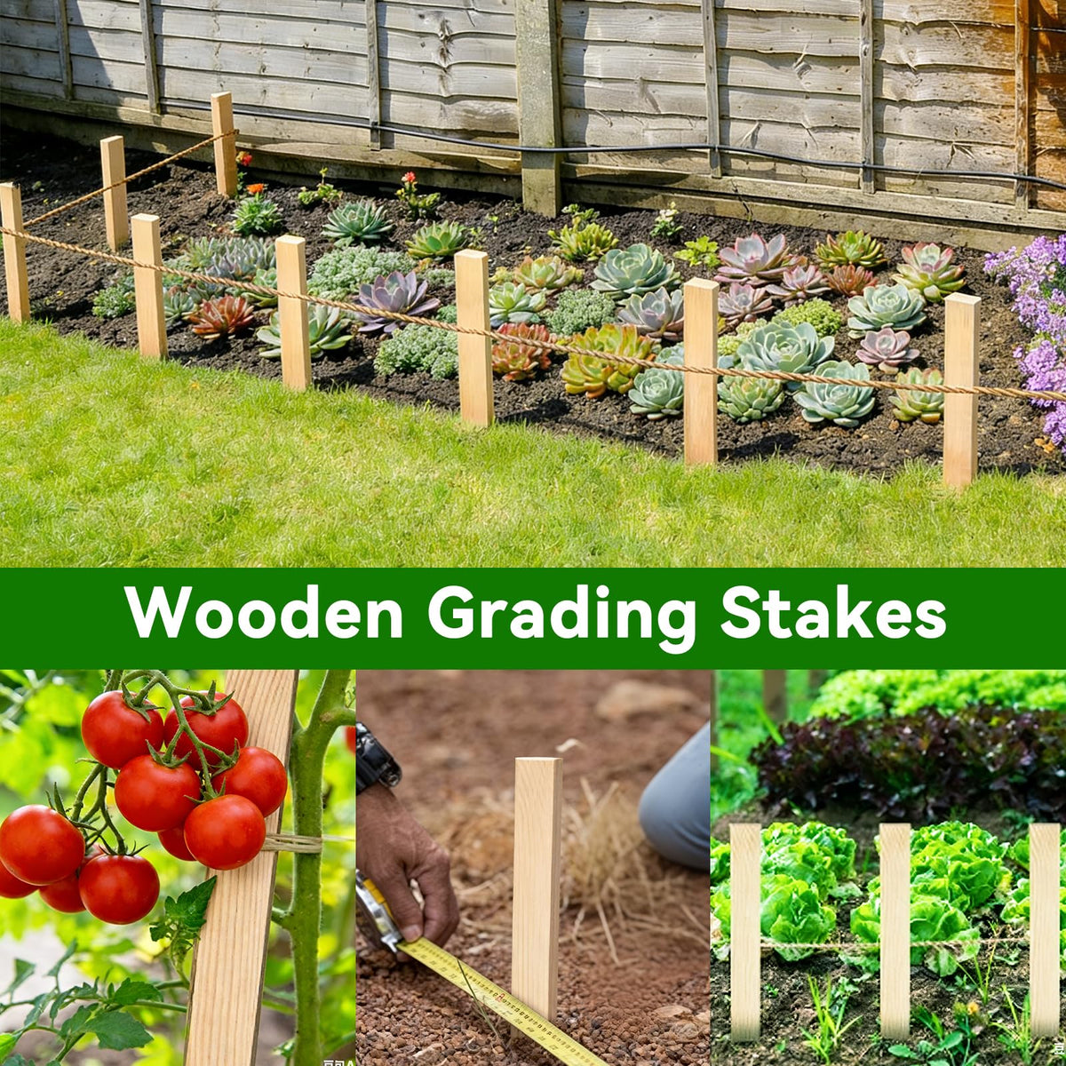 Thrseely versatile stakes suitable for fencing, surveying, landscaping, and marking boundaries