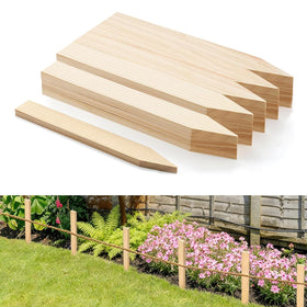 Thrseely wooden garden stakes 12 inch for reliable plant support and garden labeling