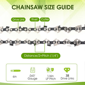 THTEN 6inch pruning chain for Ryobi P25013 delivers smooth cuts for trimming