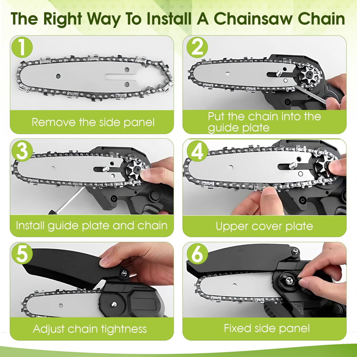 THTEN 6inch pruning chain for Ryobi P25013BTL boosts fast pruning performance