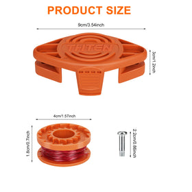 THTEN Worx-compatible trimmer head WG180 fits securely for smooth trimming