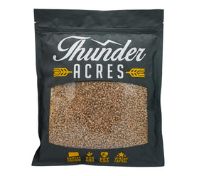 Thunder Acres Non-GMO seed packaging emphasizing trusted seed quality.