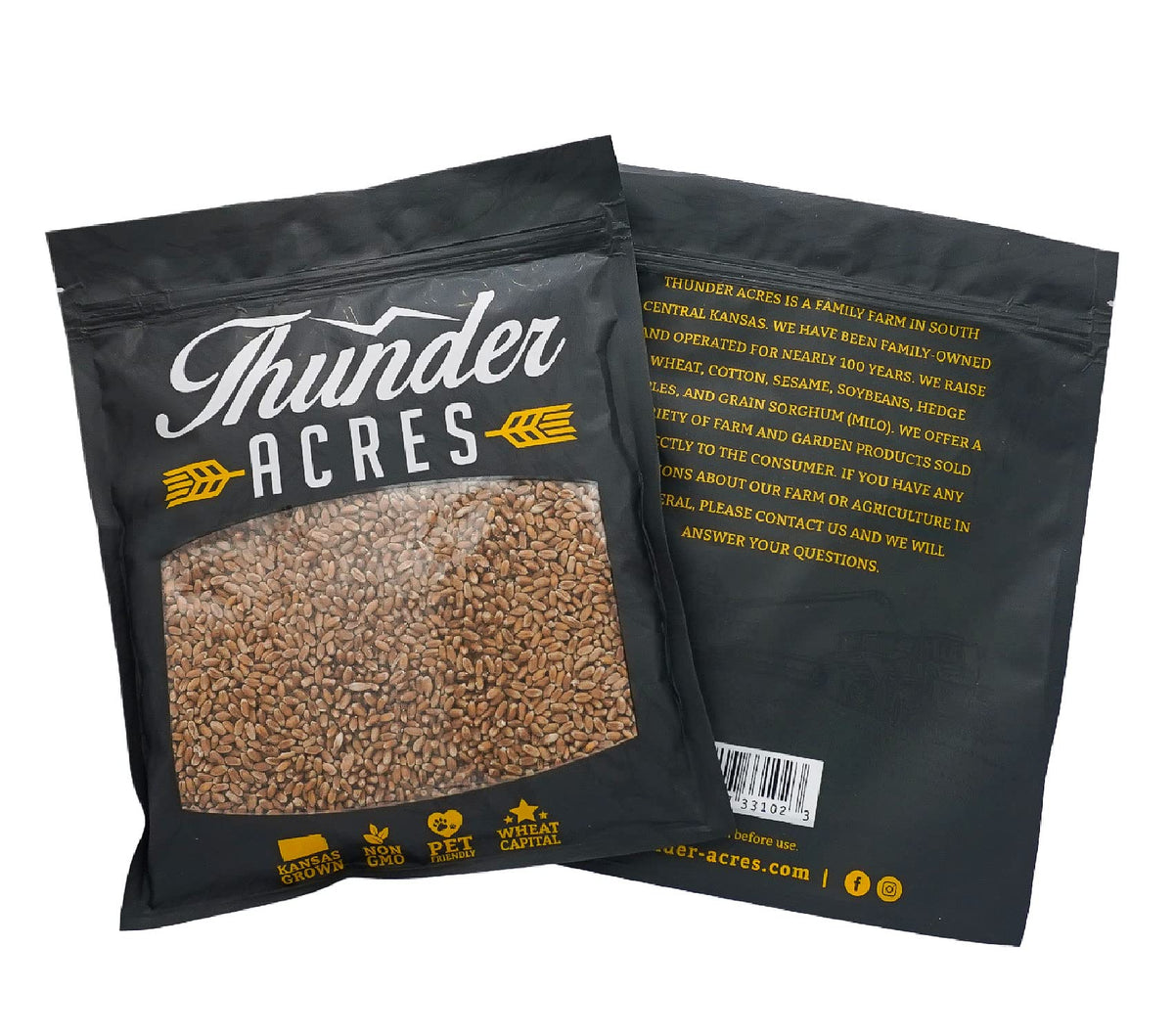 Thunder Acres wheatgrass harvest-ready rows with vibrant green sprouts.