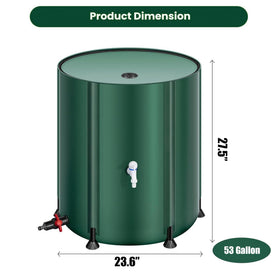 THUNDERBAY downspout rain water collection barrel aids irrigation and cleaning.