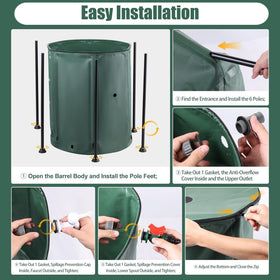 THUNDERBAY premium PVC rain barrel offers durable outdoor storage.