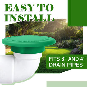 Thyle drain cover opens under water pressure to release excess water.