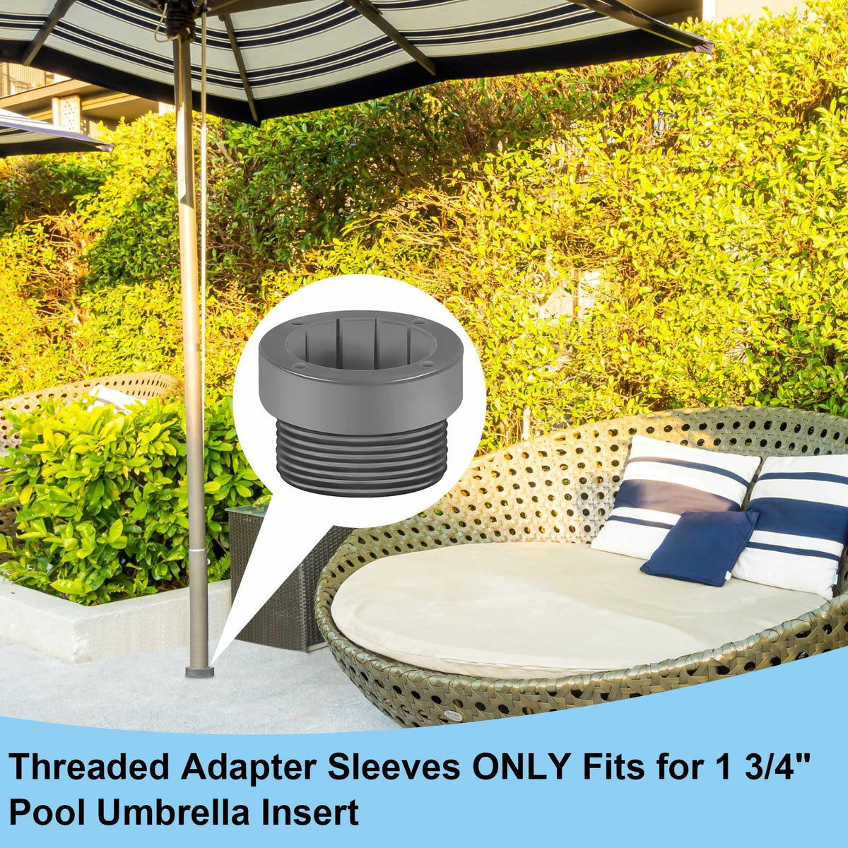 Durable gray stabilizer sleeve resists sun and wind over time